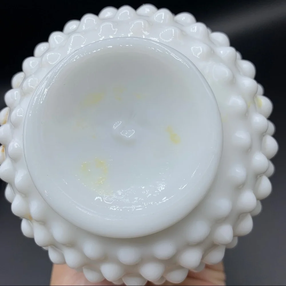 Vintage Fenton Milk Glass Hobnail Perfume or potion Bottle - Picture 7 of 8